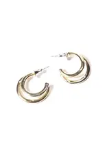 ODETTE DEUX HOOPS IN RECYCLED BRASS