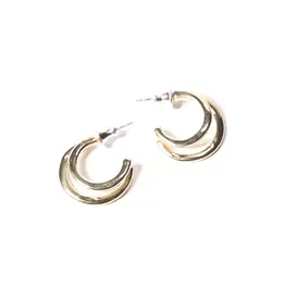 ODETTE DEUX HOOPS IN RECYCLED BRASS