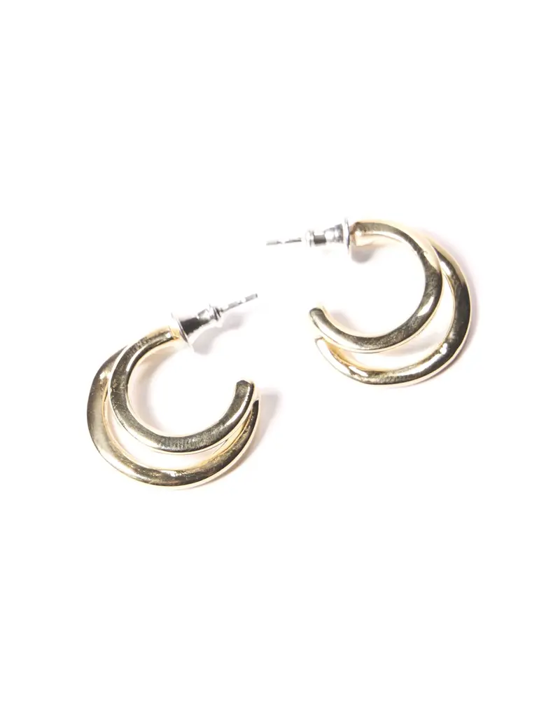 ODETTE DEUX HOOPS IN RECYCLED BRASS
