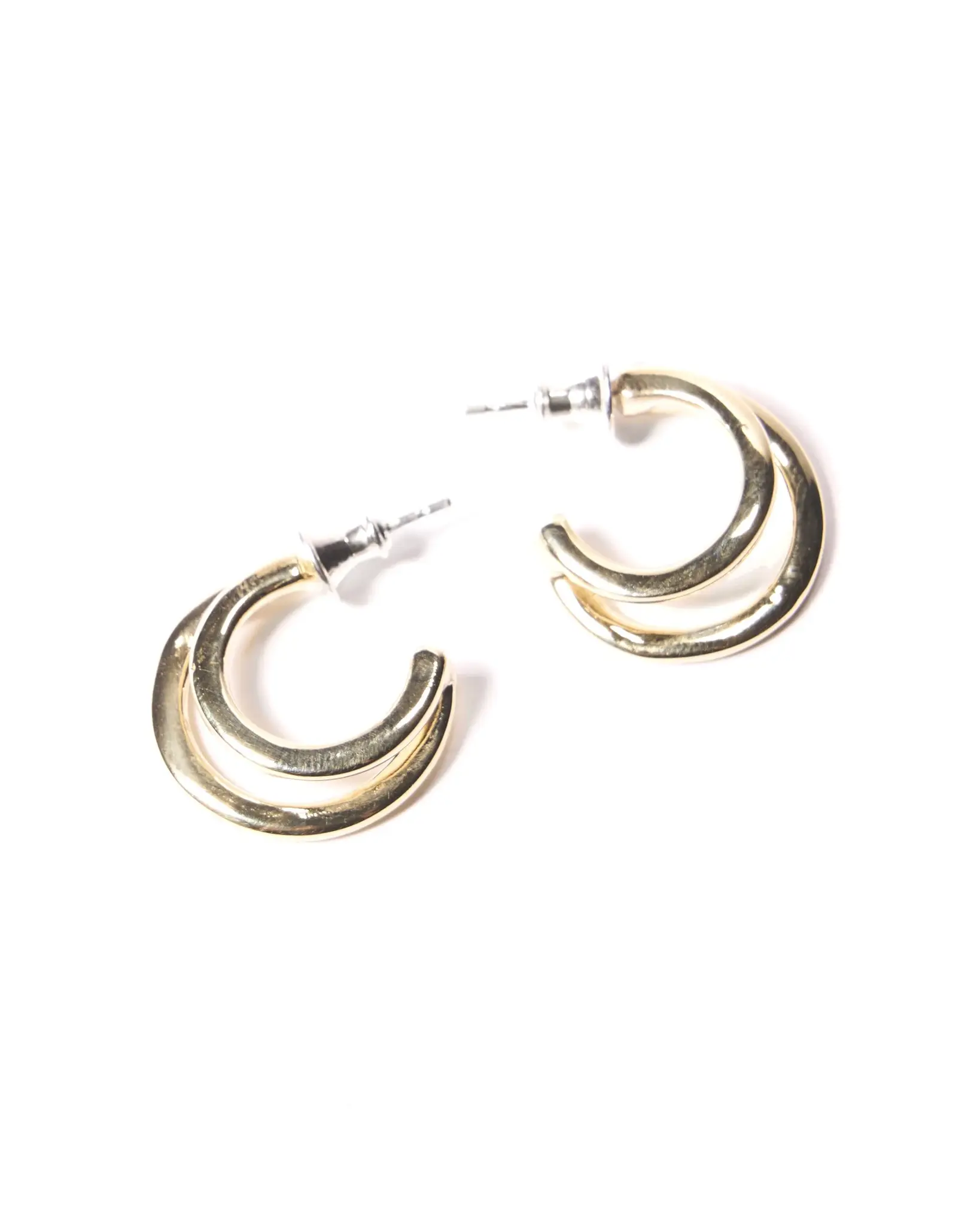 ODETTE DEUX HOOPS IN RECYCLED BRASS