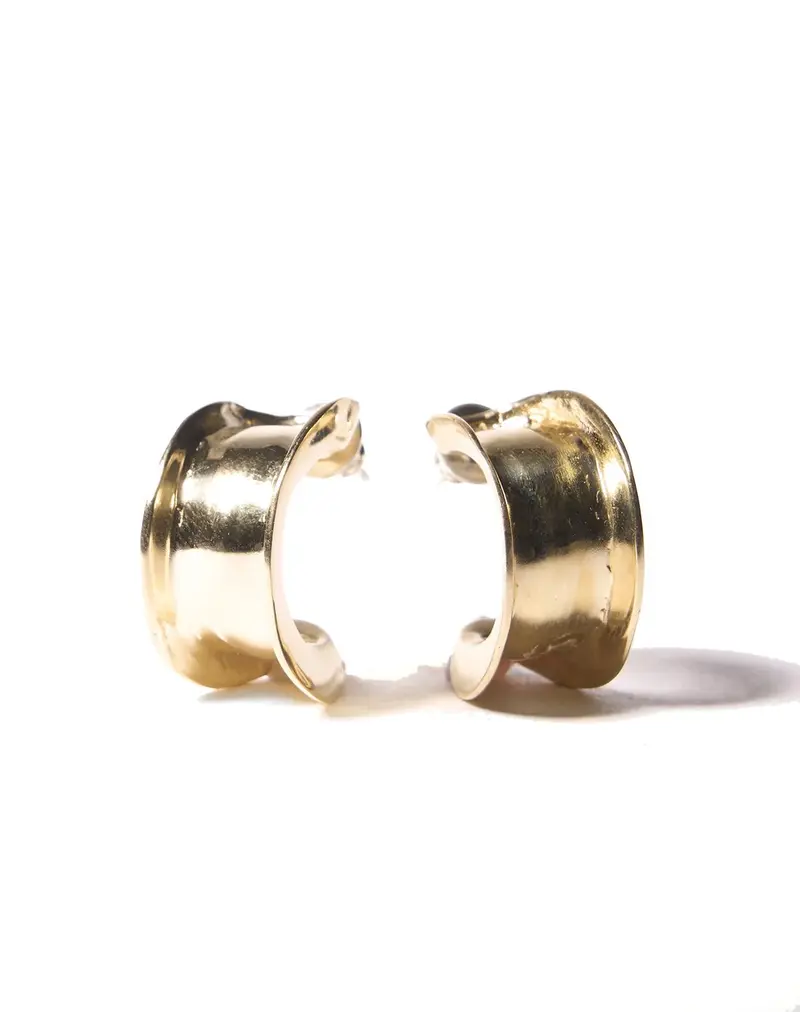 ODETTE ARC HOOPS IN RECYCLED BRASS