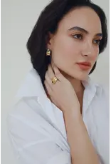 ODETTE ARC HOOPS IN RECYCLED BRASS