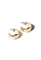 ODETTE SMALL WAVY HOOPS IN RECYCLED BRASS