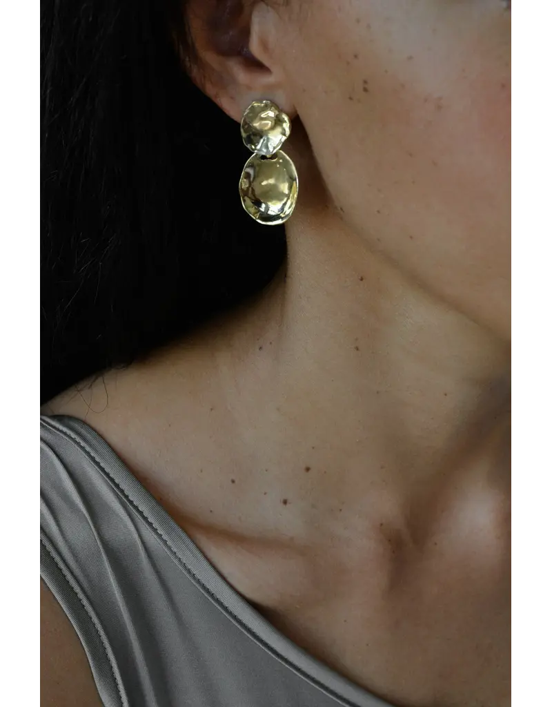 ODETTE LALO EARRINGS IN BRASS