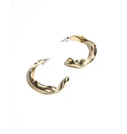 ODETTE FENDER HOOPS IN RECYCLED BRASS