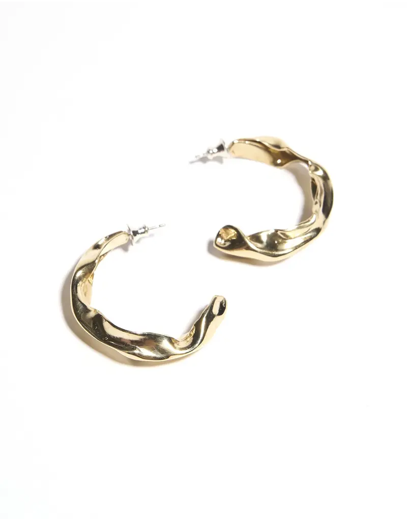 ODETTE FENDER HOOPS IN RECYCLED BRASS