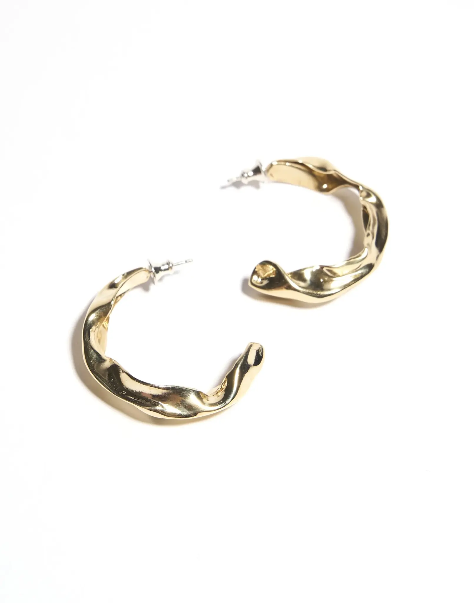 ODETTE FENDER HOOPS IN RECYCLED BRASS
