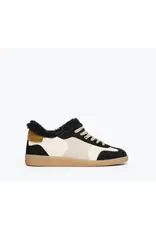 FREDA SALVADOR JACKIE COURT SNEAKER IN BLACK SUEDE WITH SHEARLING FREDA SALVADOR JACKIE COURT SNEAKER IN BLACK SUEDE WITH SHEARLING