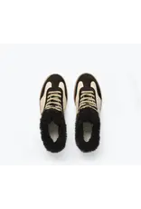 FREDA SALVADOR JACKIE COURT SNEAKER IN BLACK SUEDE WITH SHEARLING FREDA SALVADOR JACKIE COURT SNEAKER IN BLACK SUEDE WITH SHEARLING
