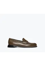 FREDA SALVADOR ELBA PENNY LOAFER IN CEDAR EMBOSSED CROC