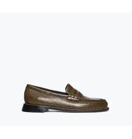 FREDA SALVADOR ELBA PENNY LOAFER IN CEDAR EMBOSSED CROC