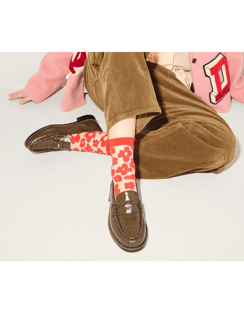 FREDA SALVADOR ELBA PENNY LOAFER IN CEDAR EMBOSSED CROC