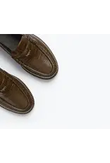 FREDA SALVADOR ELBA PENNY LOAFER IN CEDAR EMBOSSED CROC