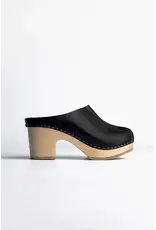 YOUYOU YGREEN LEATHER CLOG IN NOIR