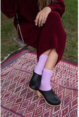 YOUYOU YGREEN LEATHER CLOG IN NOIR