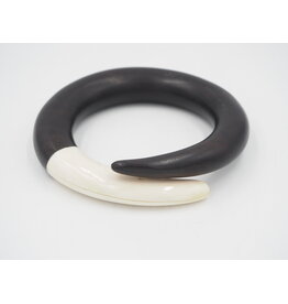 ARTISAN MADE EBONY & BONE BANGLE