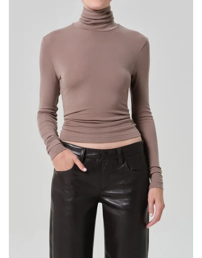 CITIZENS OF HUMANITY CARADENE TURTLENECK IN COCOA