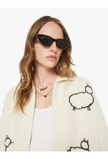 MOTHER DENIM THE CROP RAQUETTE CARDIGAN IN WOOL PLUS THE GANG