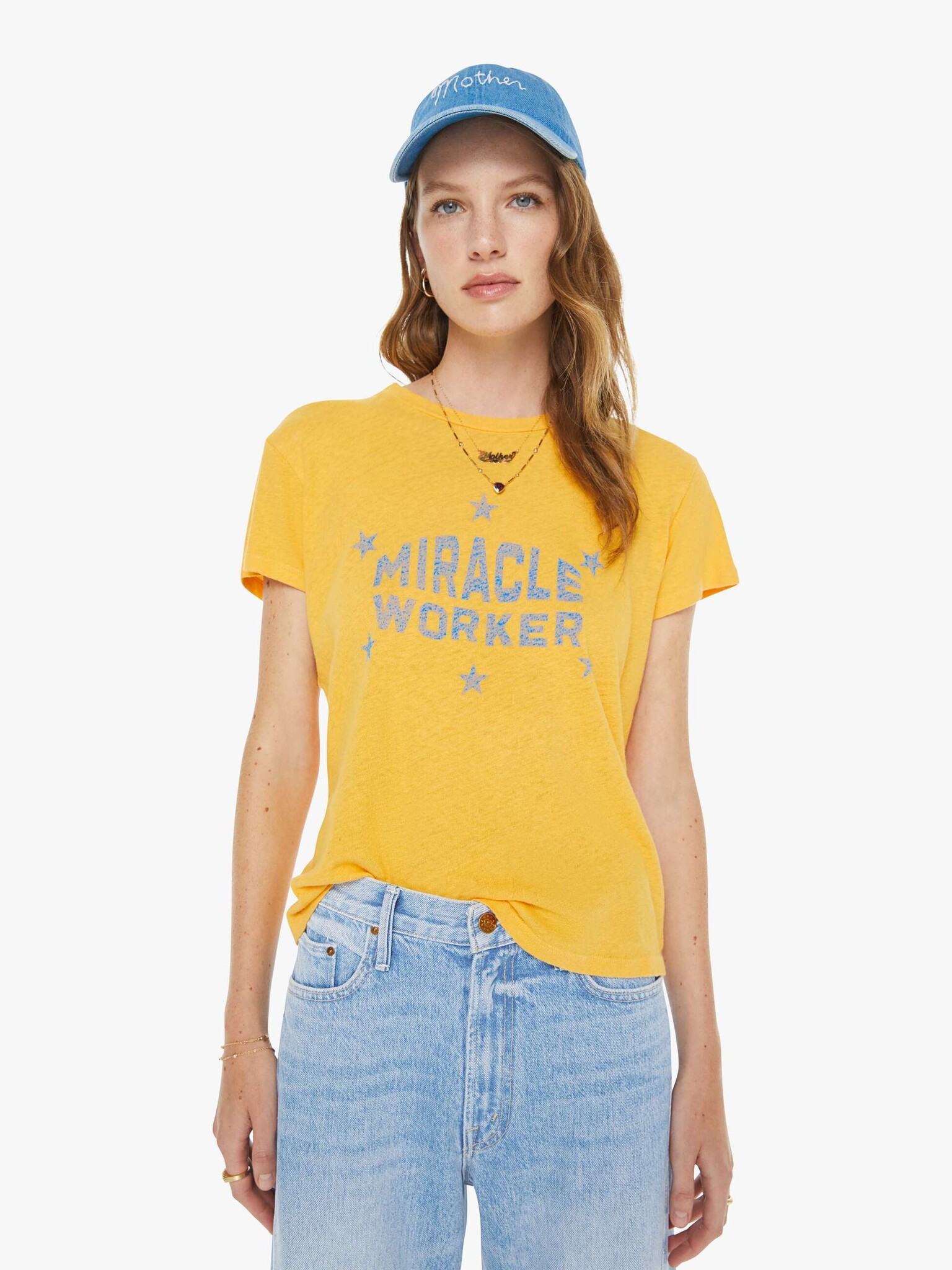 MOTHER DENIM THE SINFUL TEE IN MIRACLE WORKER
