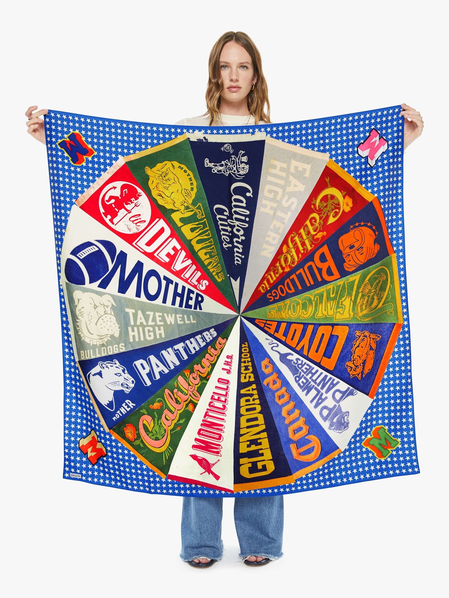 MOTHER DENIM THE SCARF IT UP IN TEAM SPIRIT