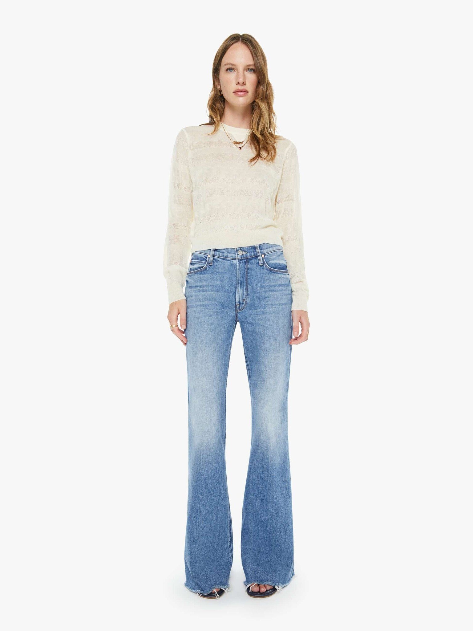 MOTHER DENIM THE DOOZY FRAY IN HEADS OR TAILS