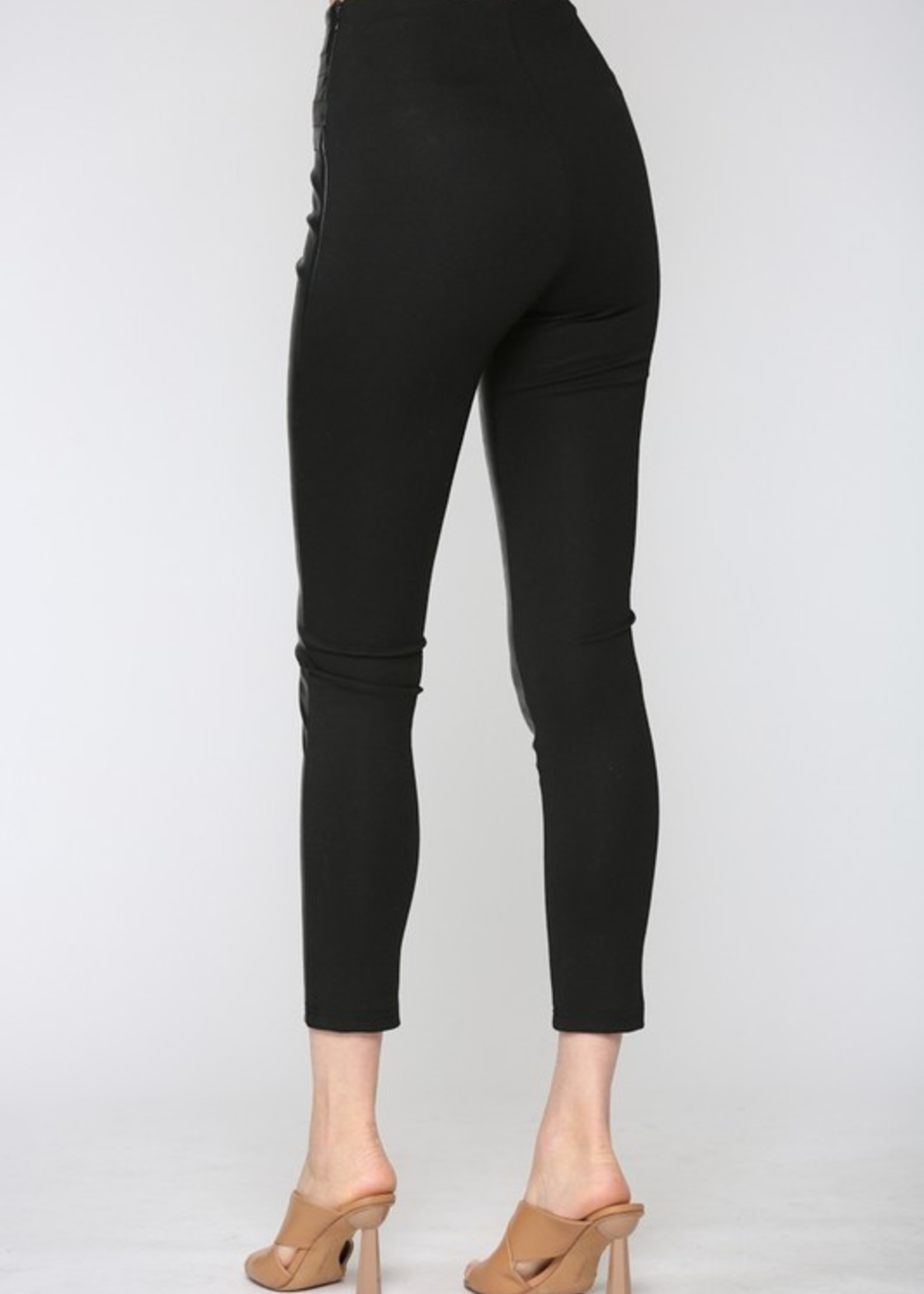 Ponte and leather legging