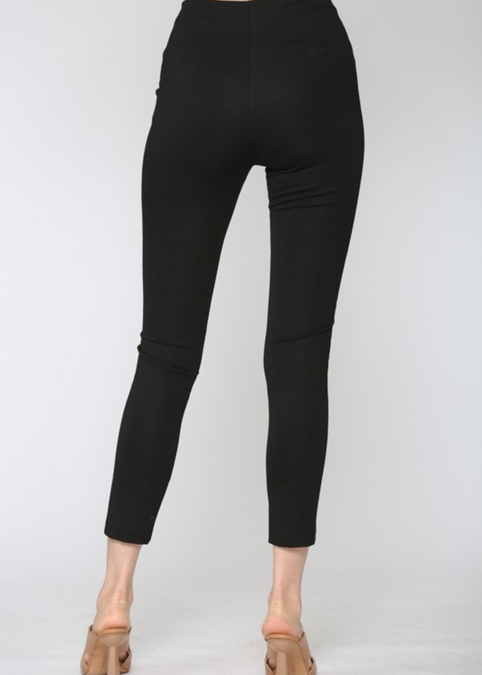 Ponte and leather legging