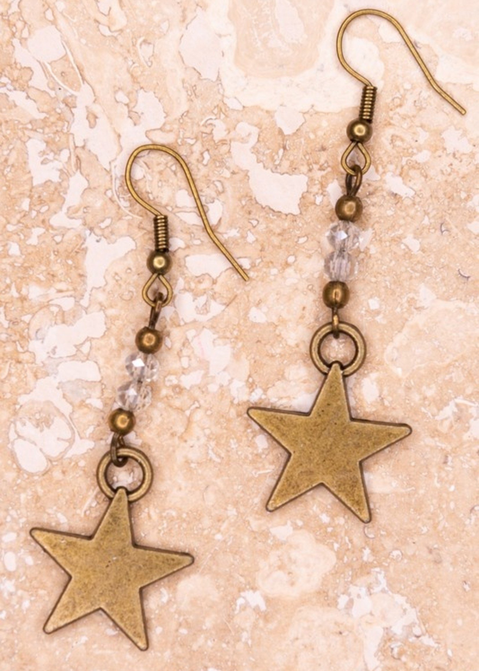 Star drop earring