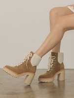 Laceup sherpa bootie  2 colors