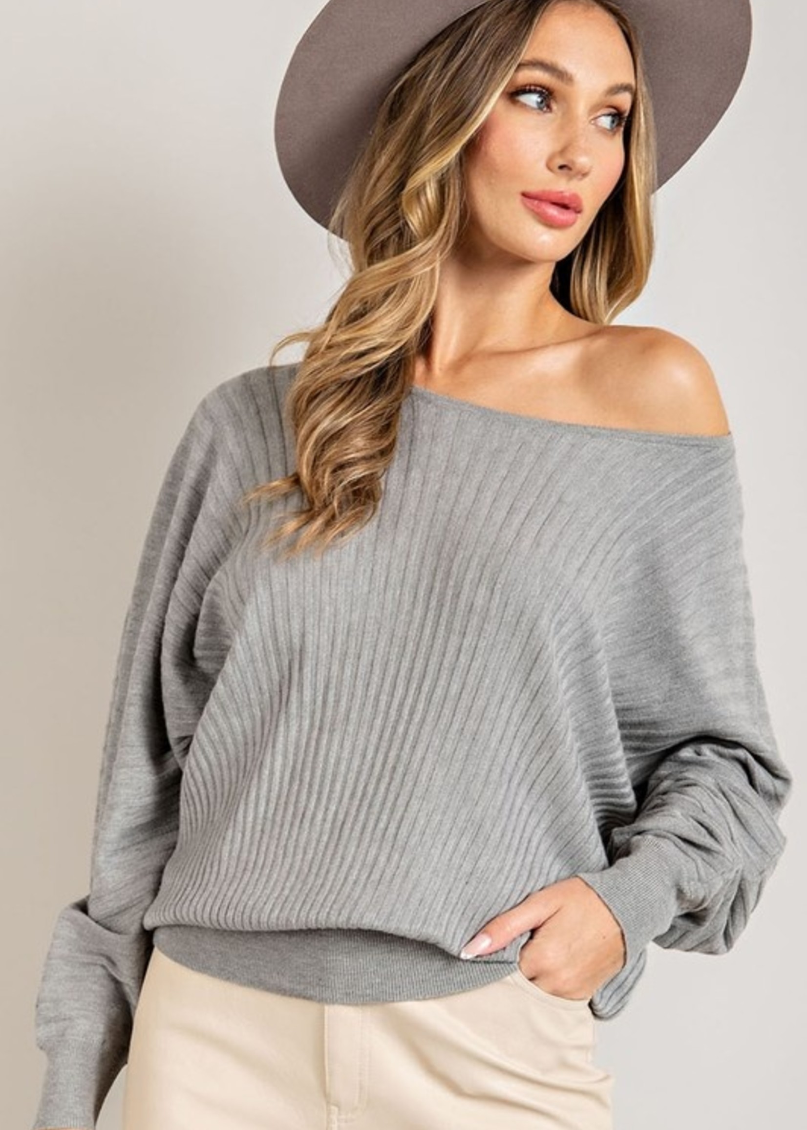 Boat neck top 2 colors
