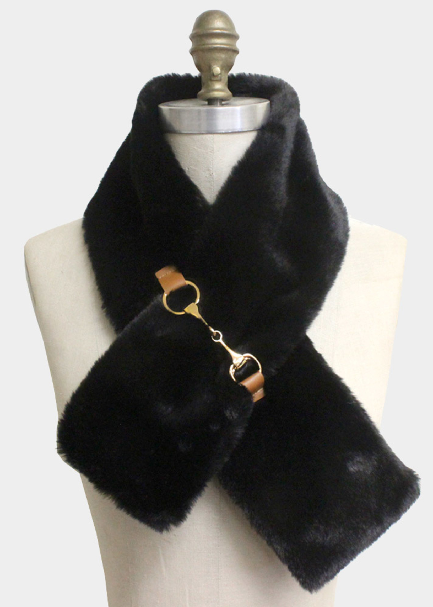 Fur horsebit scarf 5 colors
