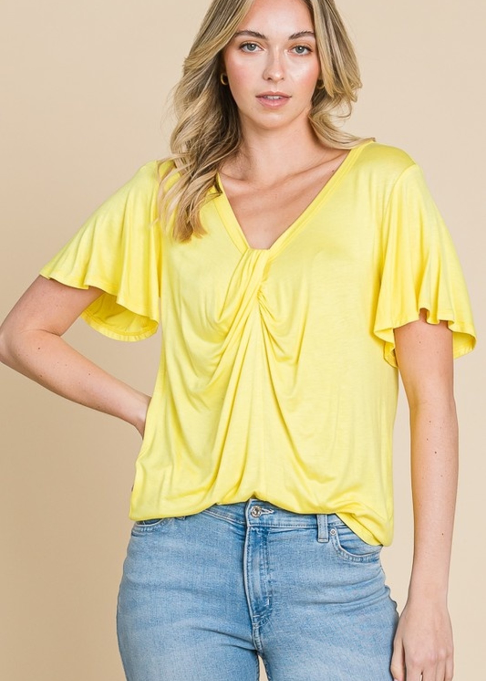 Flare sleeve twist tee +4 colors