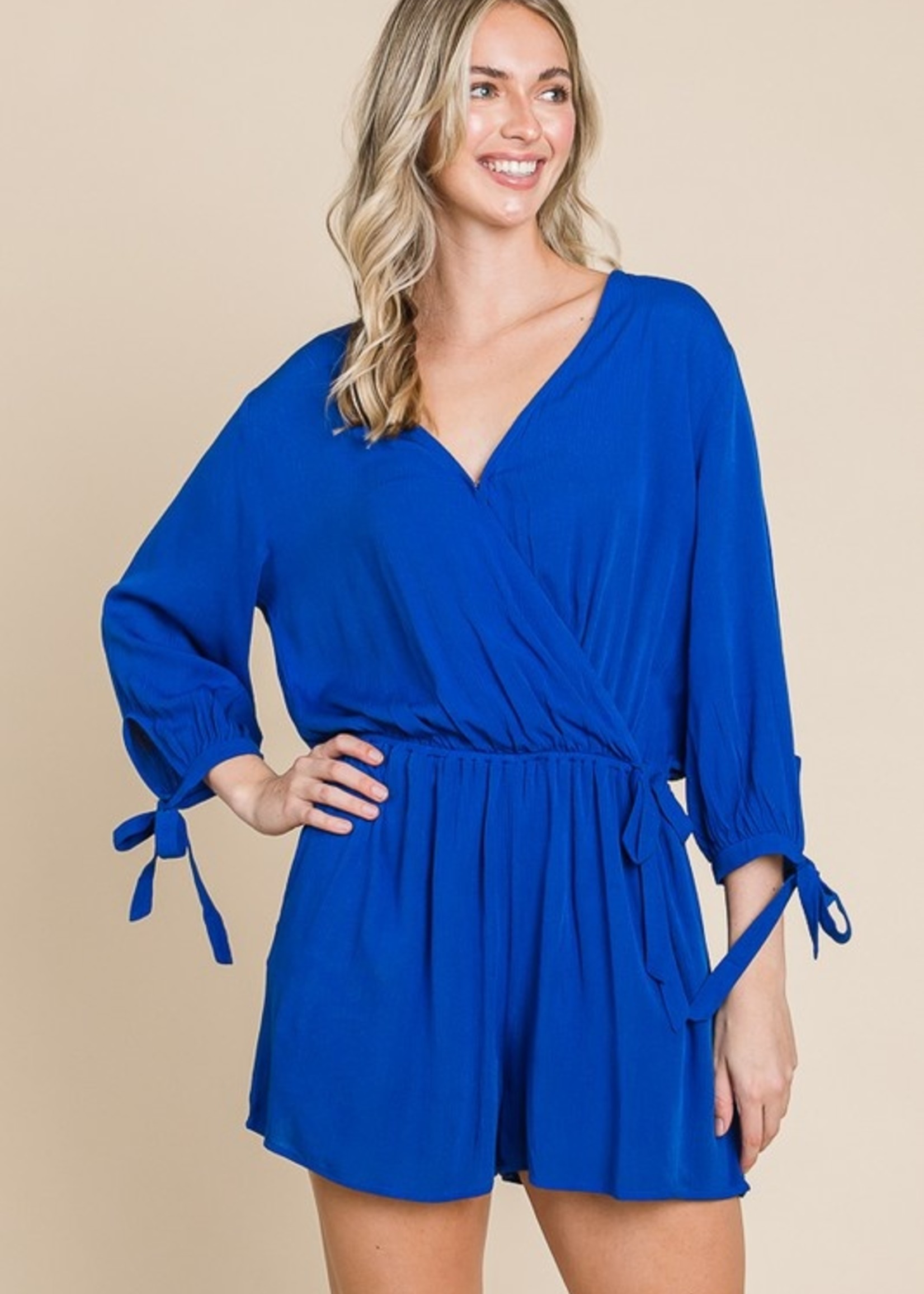 Tie sleeve romper +2 colos