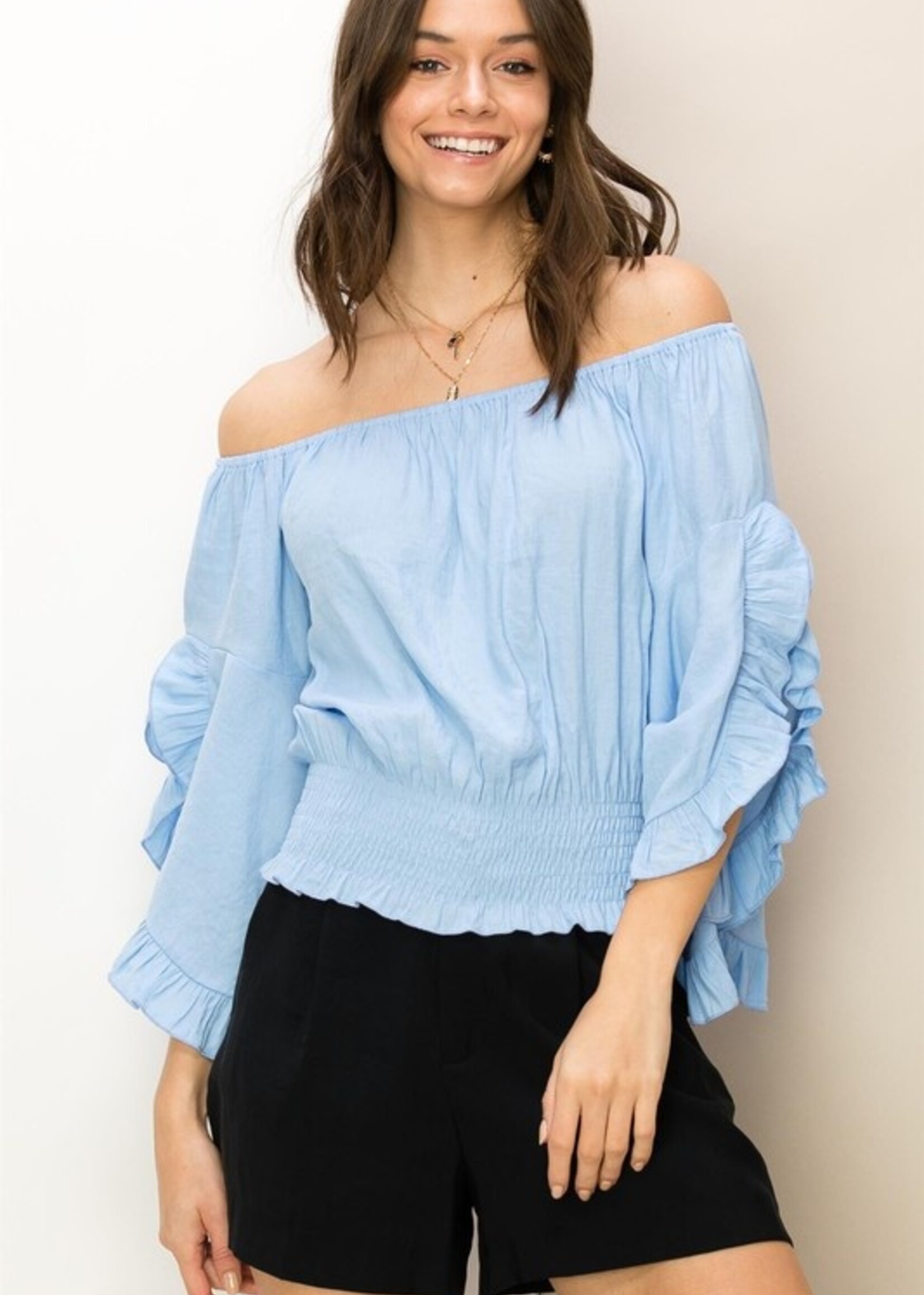 Ruffle Off shoulder +3 colors