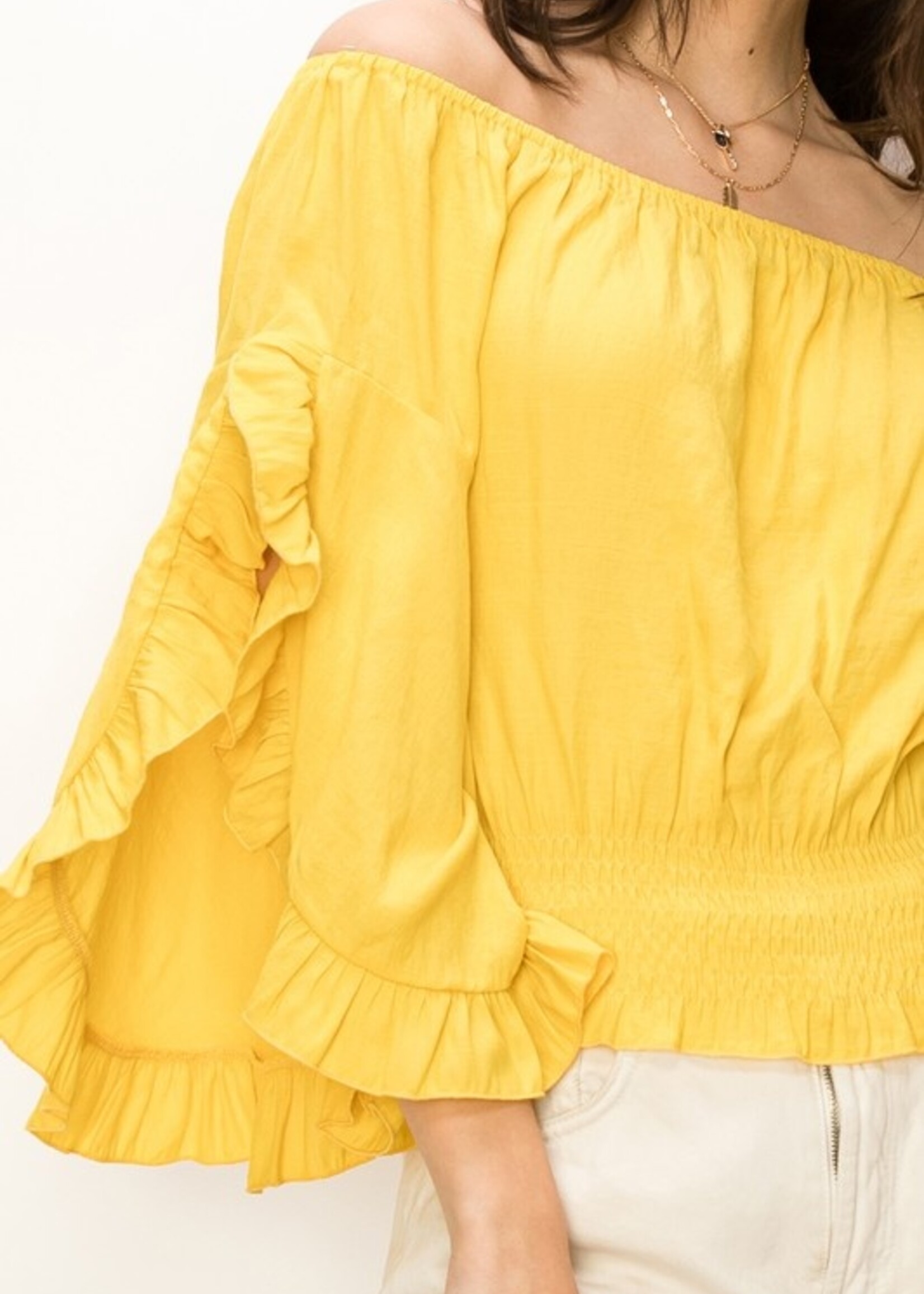 Ruffle Off shoulder +3 colors