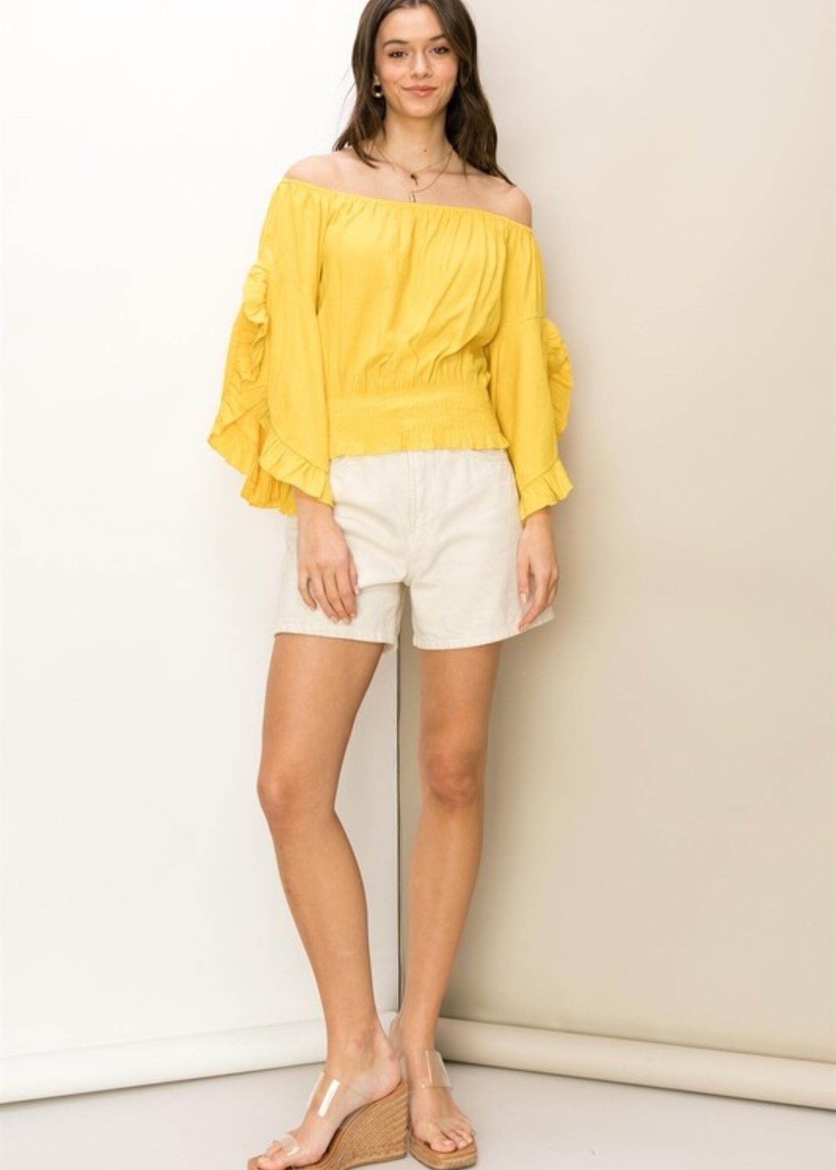 Ruffle Off shoulder +3 colors