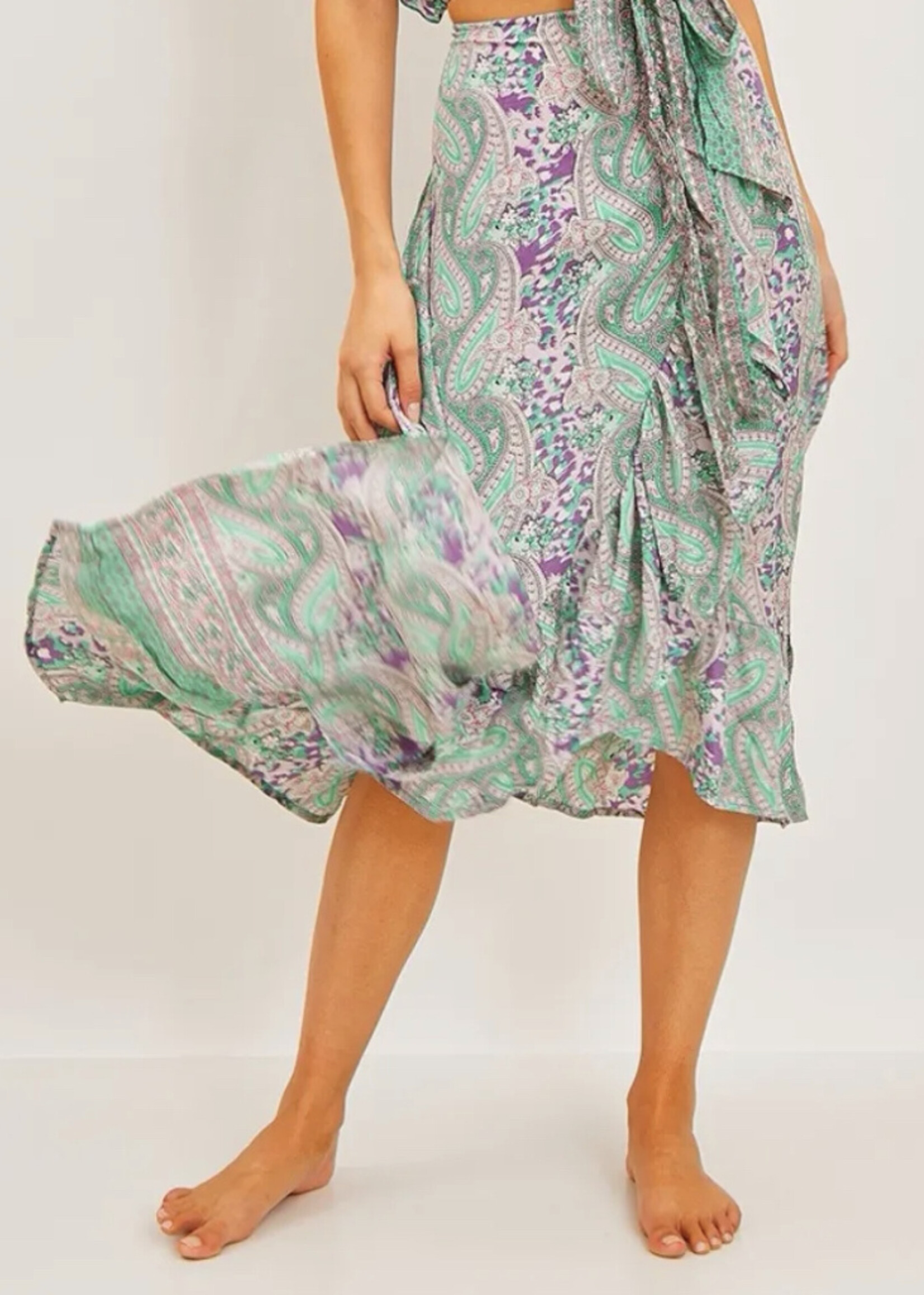 Print midi skirt +2 colors