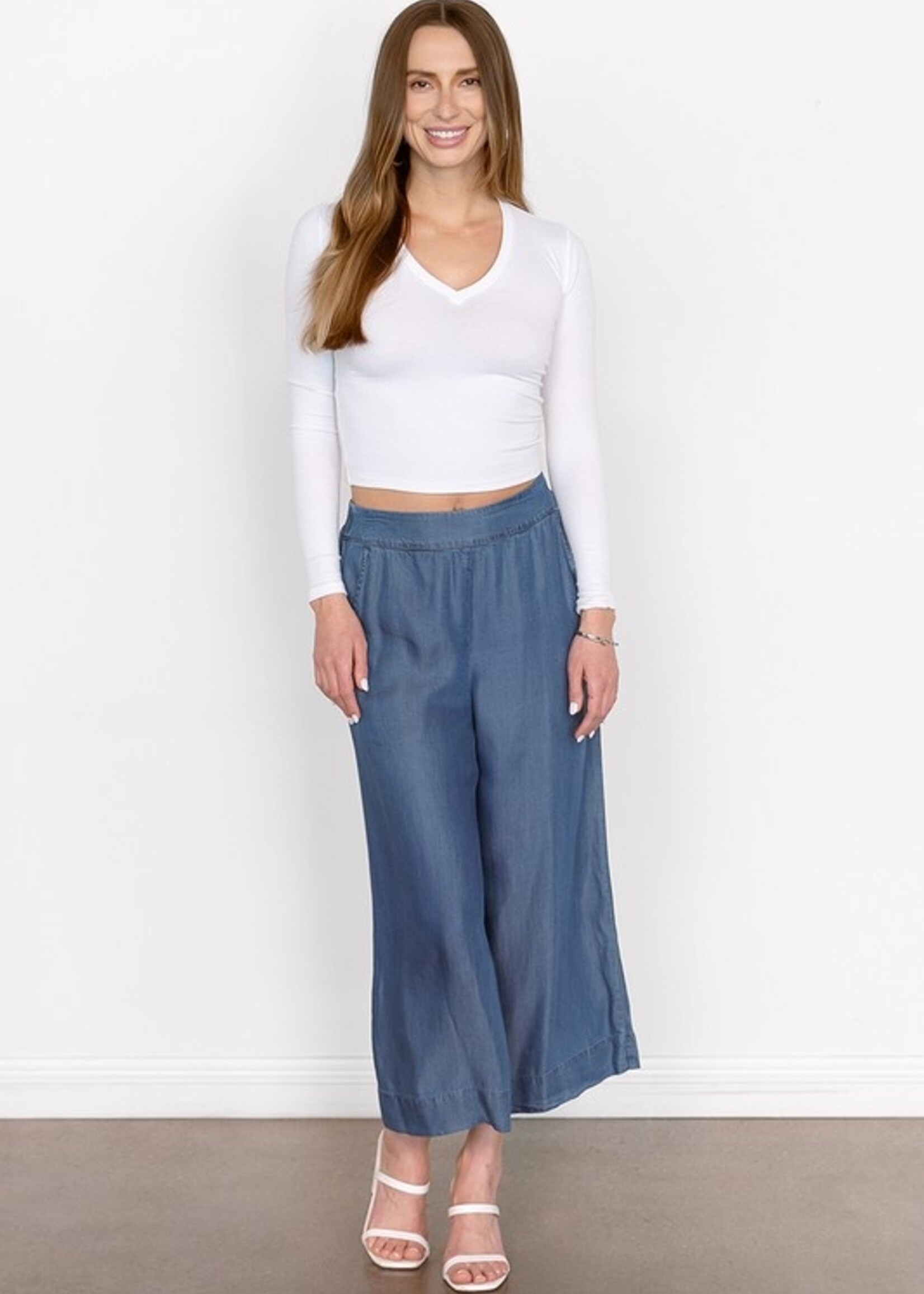 Tencel wide leg pant +2 colors