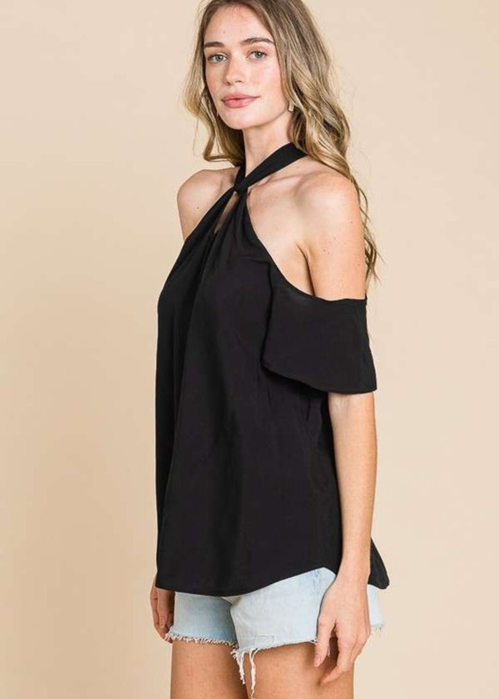 Cold shoulder top +2 colors