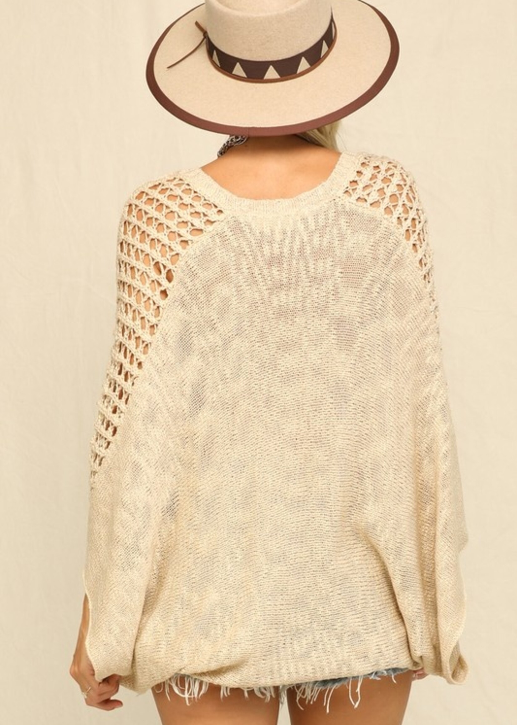 Open sleeve sweater +2 colors