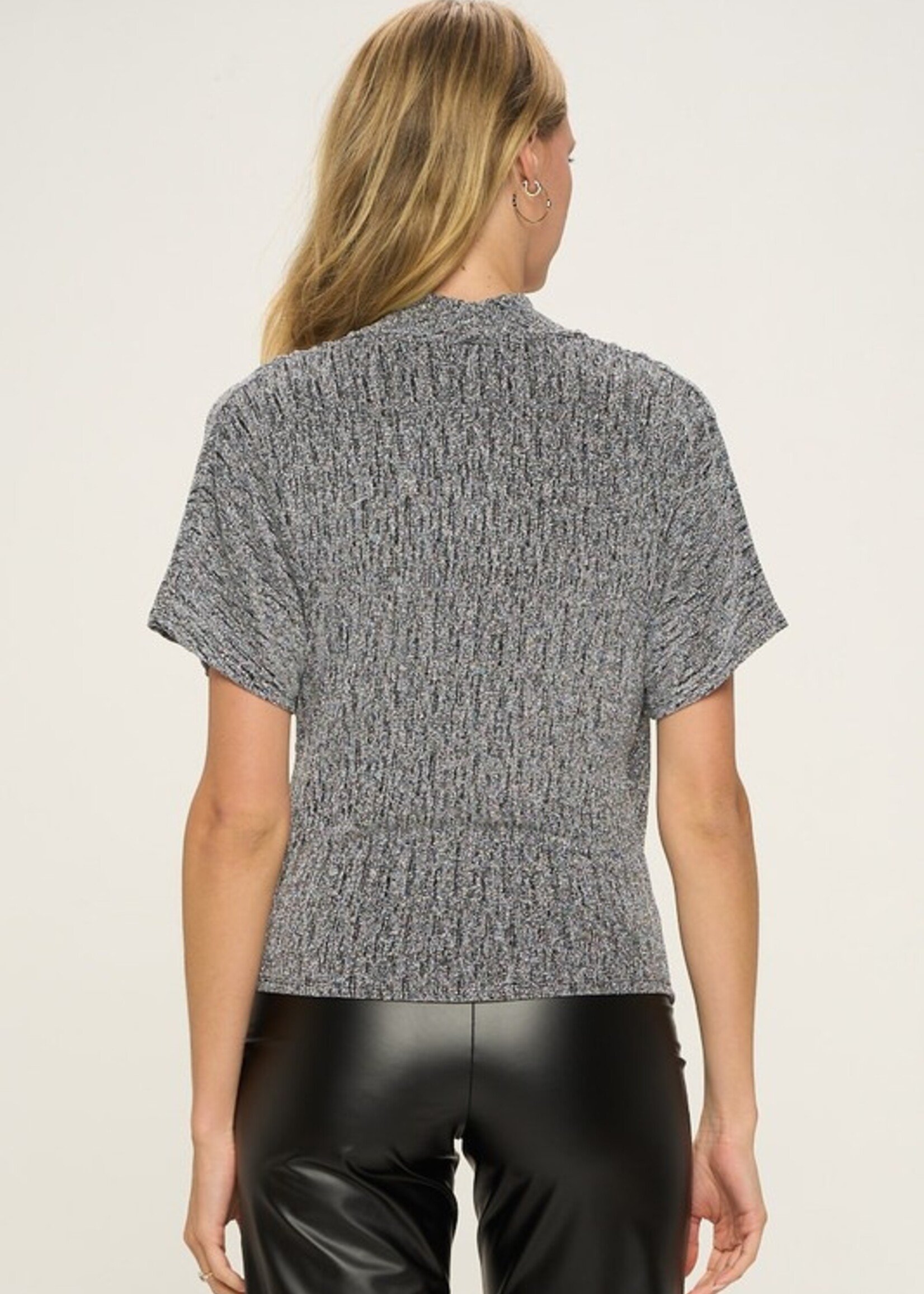 Metallic knit top +2 colors