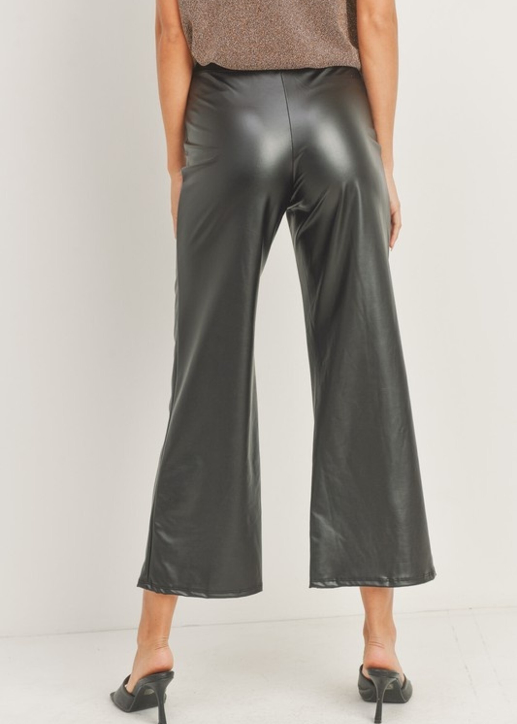 Leather flare pant