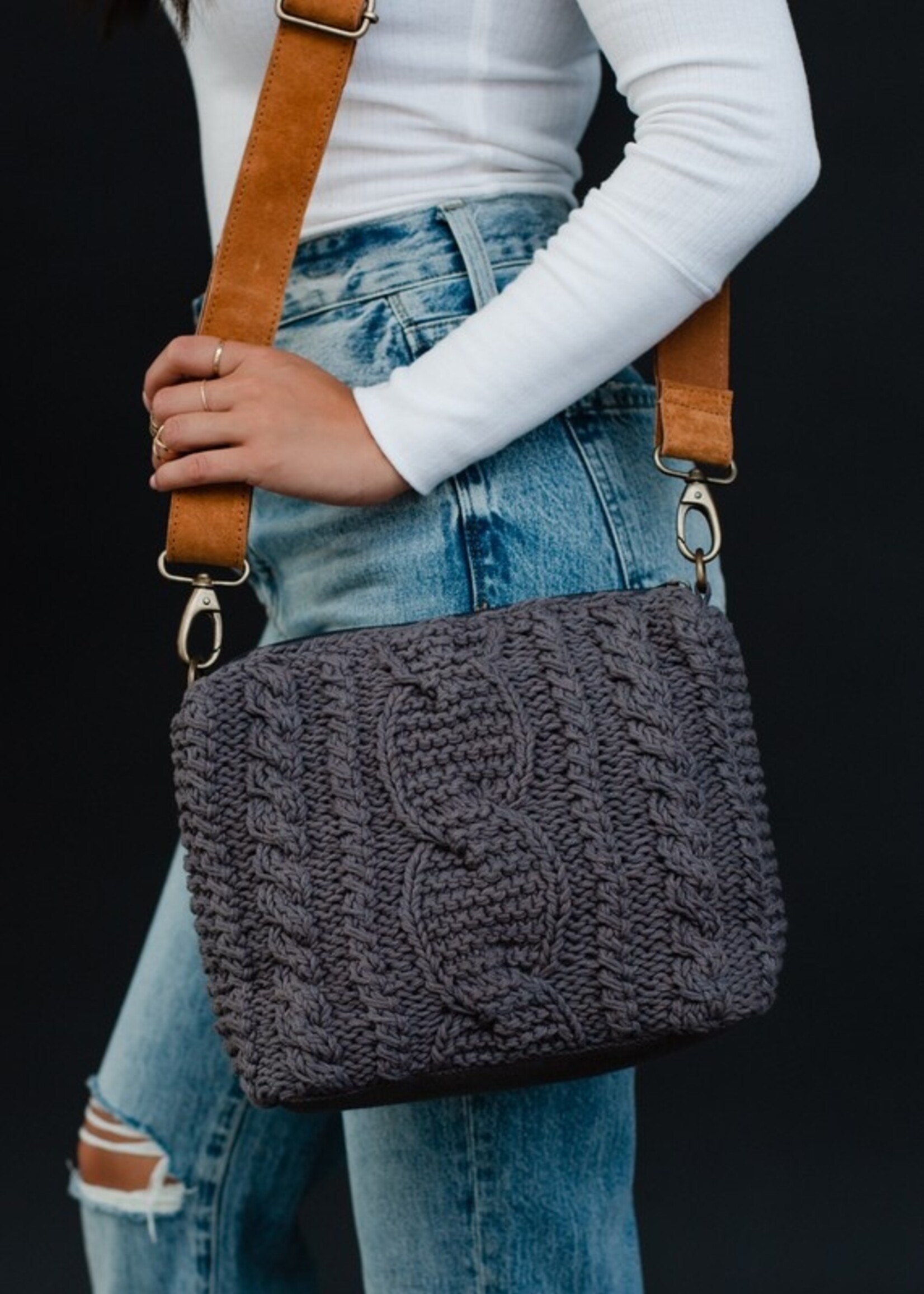 Knit crossbody store bag