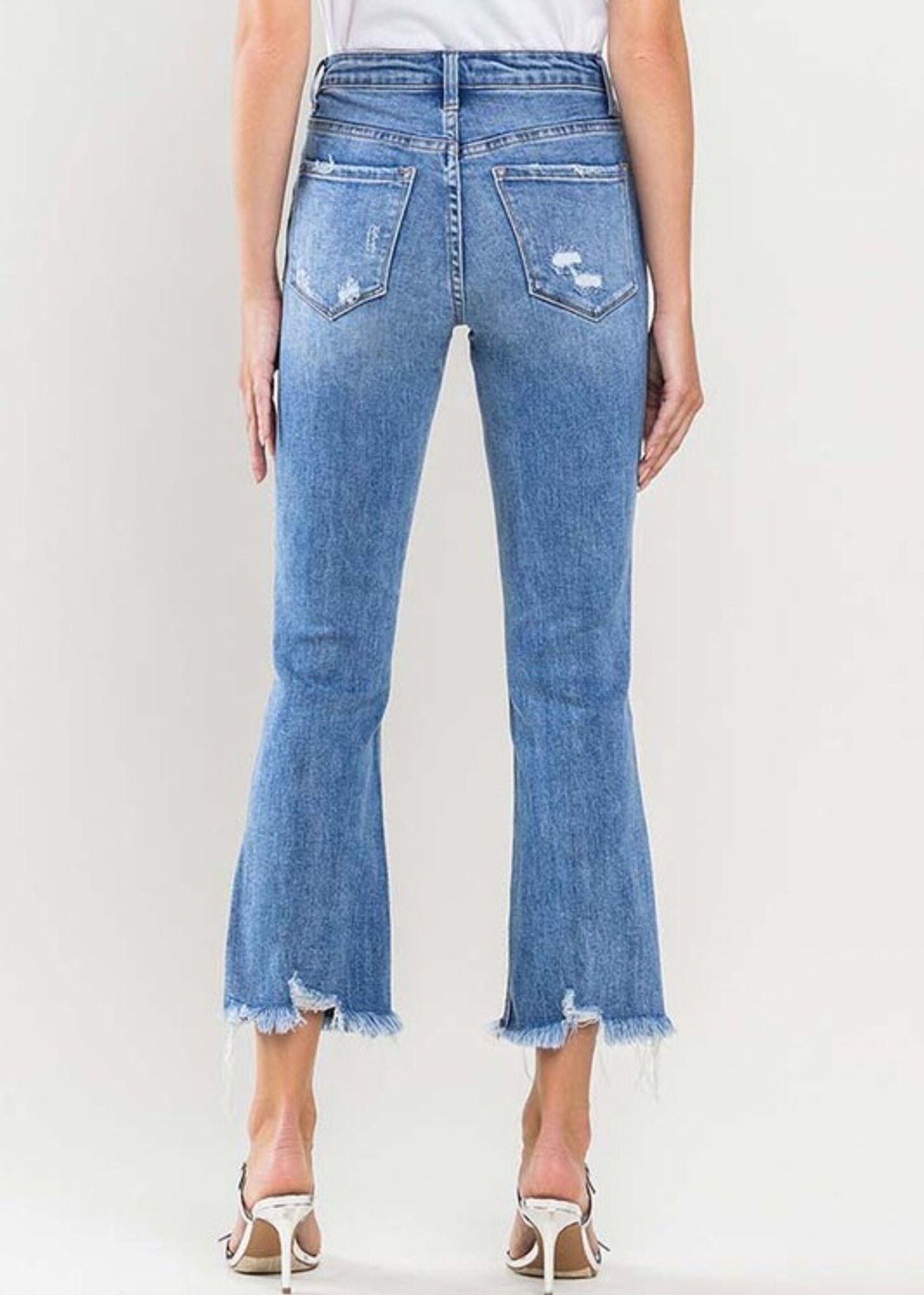 Frayed hem jean