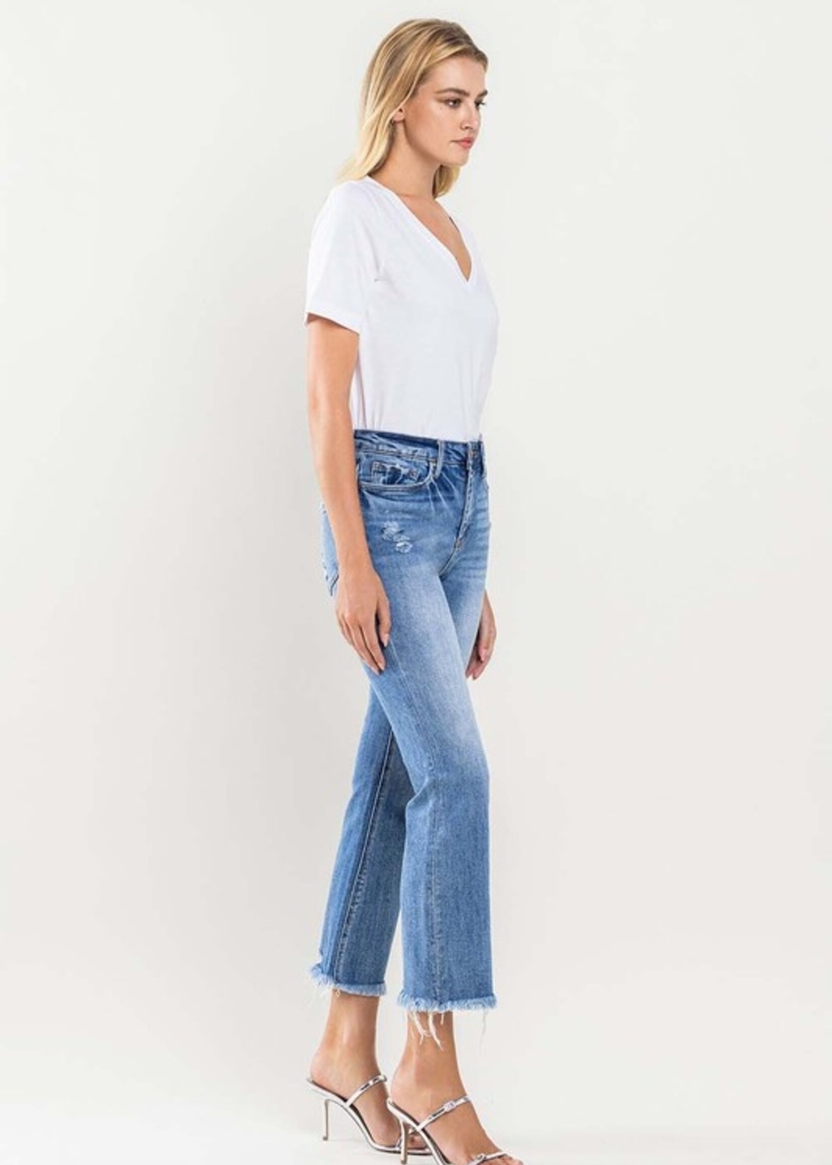 Frayed hem jean