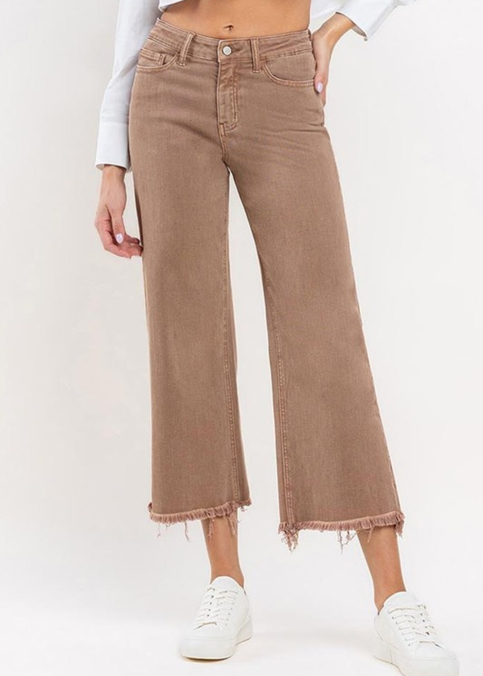 Colored wide leg jean