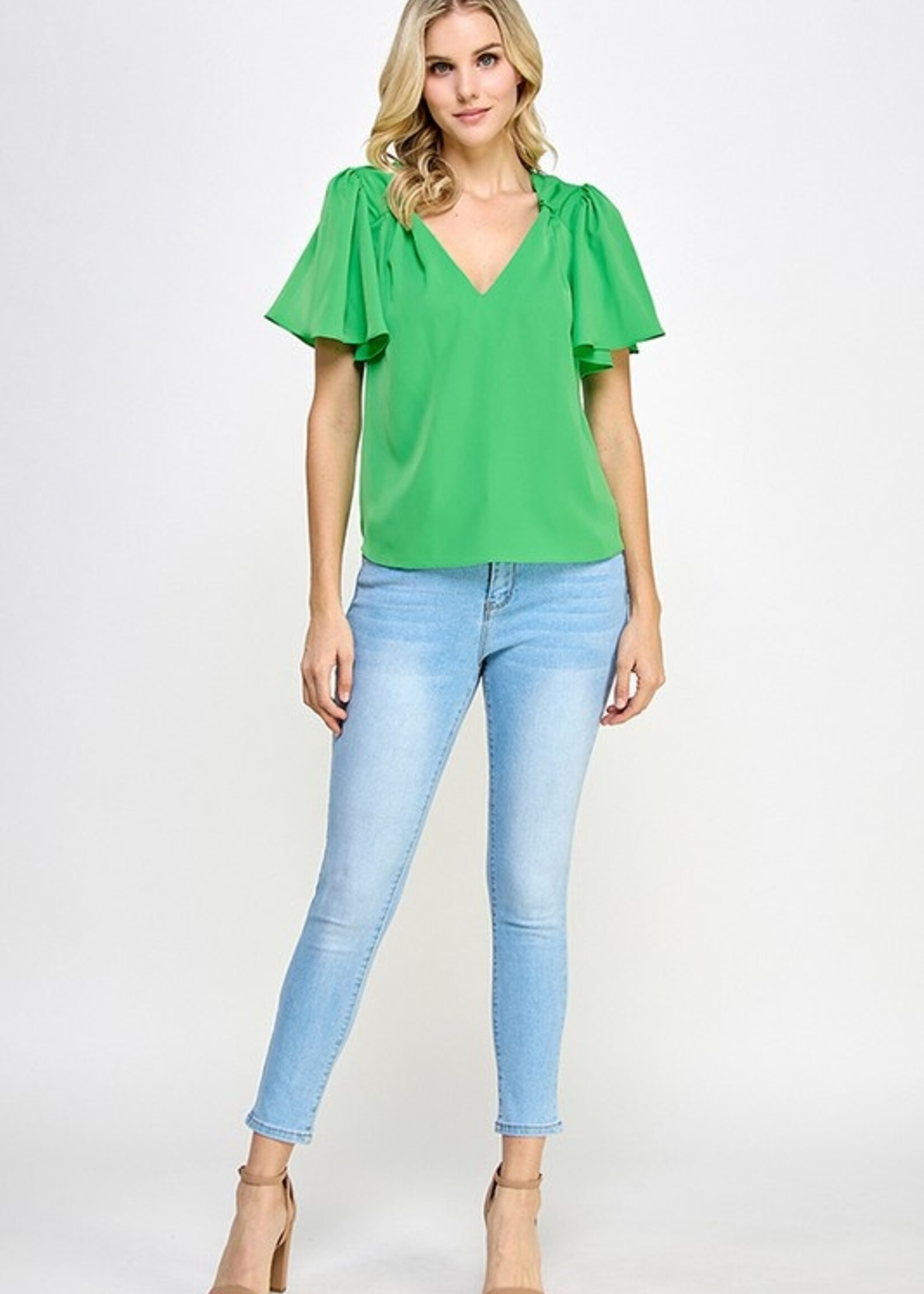 Flutter sleeve blouse +2 colors