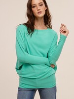 Spongy long sleeve top +3 colors