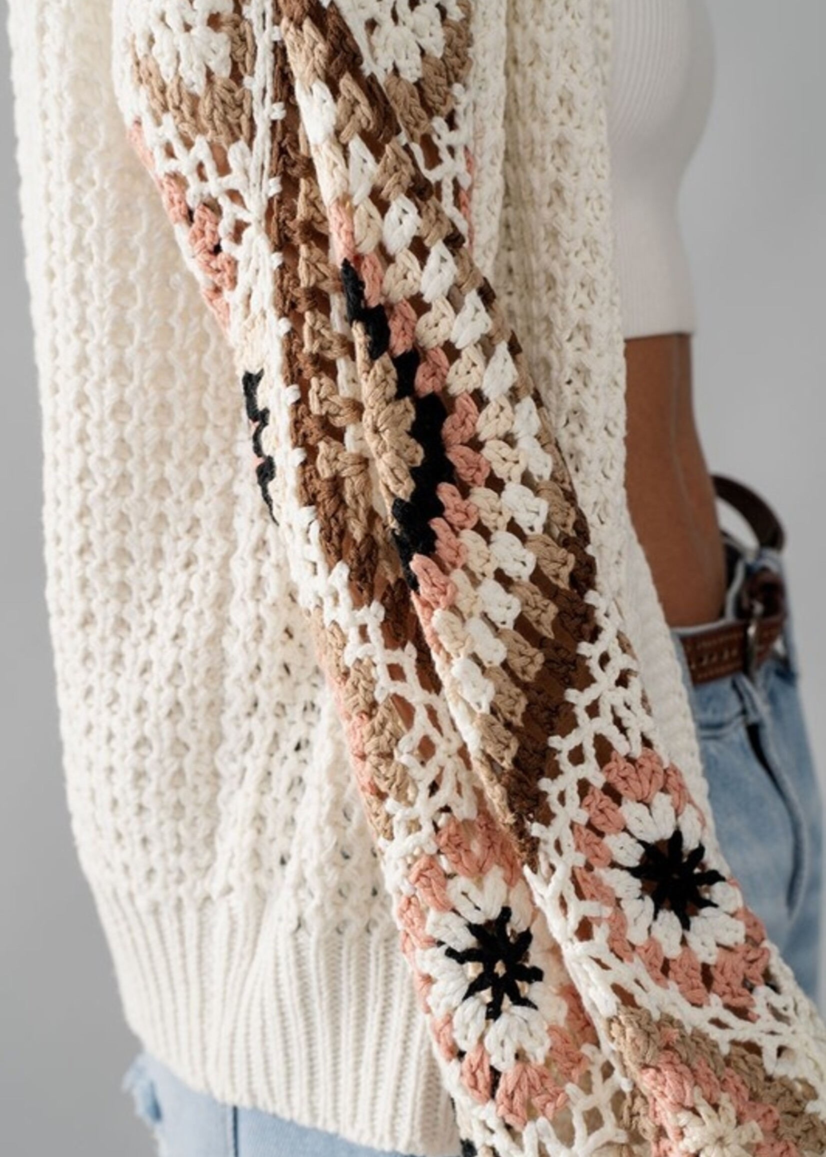 Crochet sleeve cardigan +2 colors