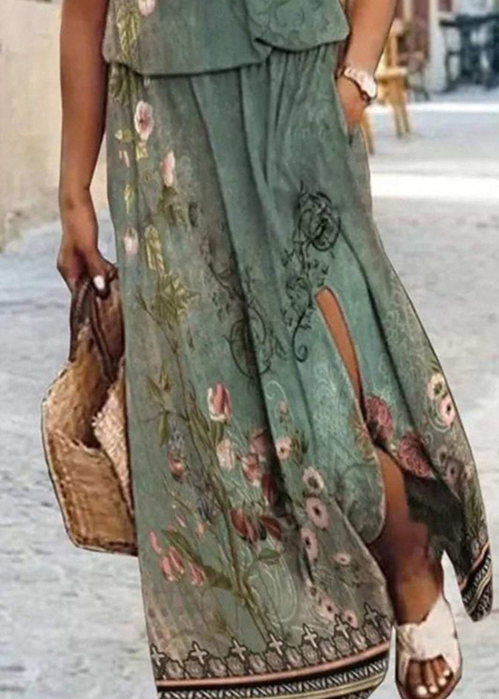 Print maxi dress